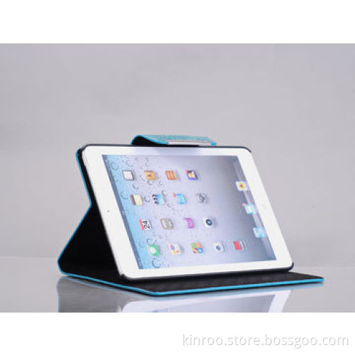Easel case for iPad mini 1 and 2, made of croco finish PU